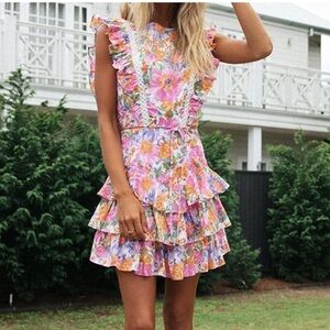 NWOT Floral Ruffle Dress